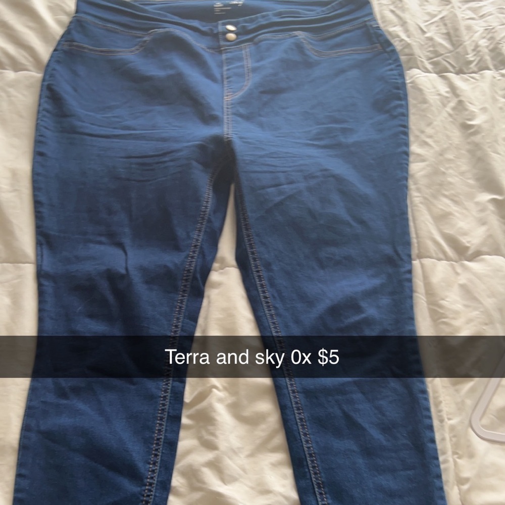 Terra and sky jeggings 0x dark wash tons of stretch